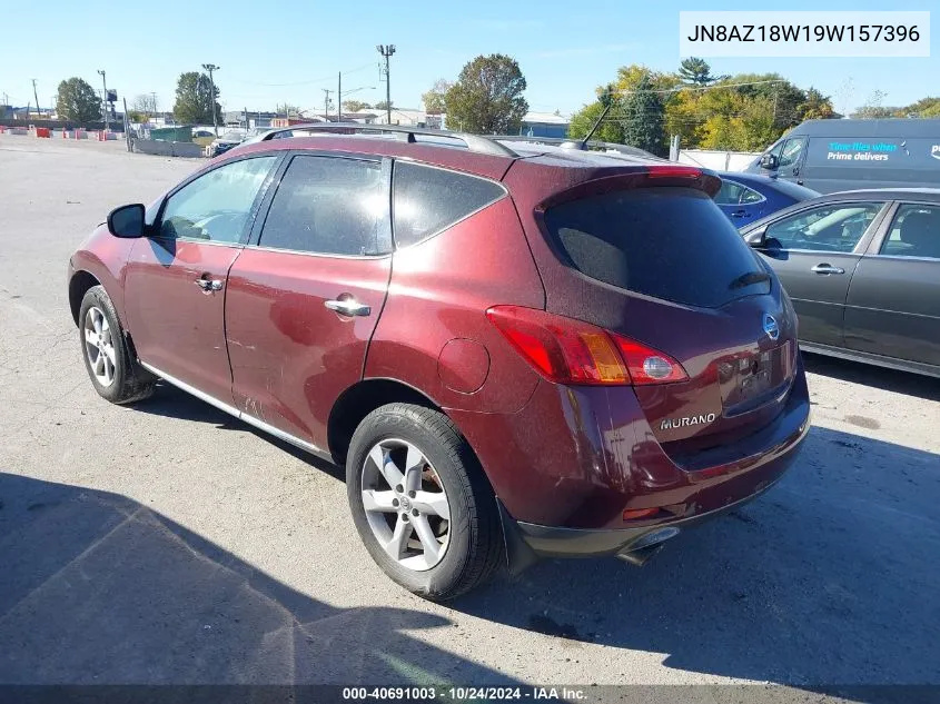 2009 Nissan Murano Sl VIN: JN8AZ18W19W157396 Lot: 40691003