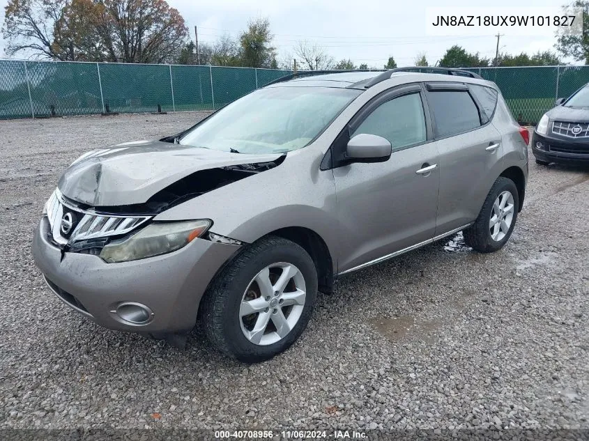 2009 Nissan Murano Sl VIN: JN8AZ18UX9W101827 Lot: 40708956