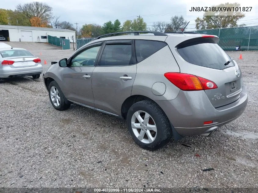 2009 Nissan Murano Sl VIN: JN8AZ18UX9W101827 Lot: 40708956