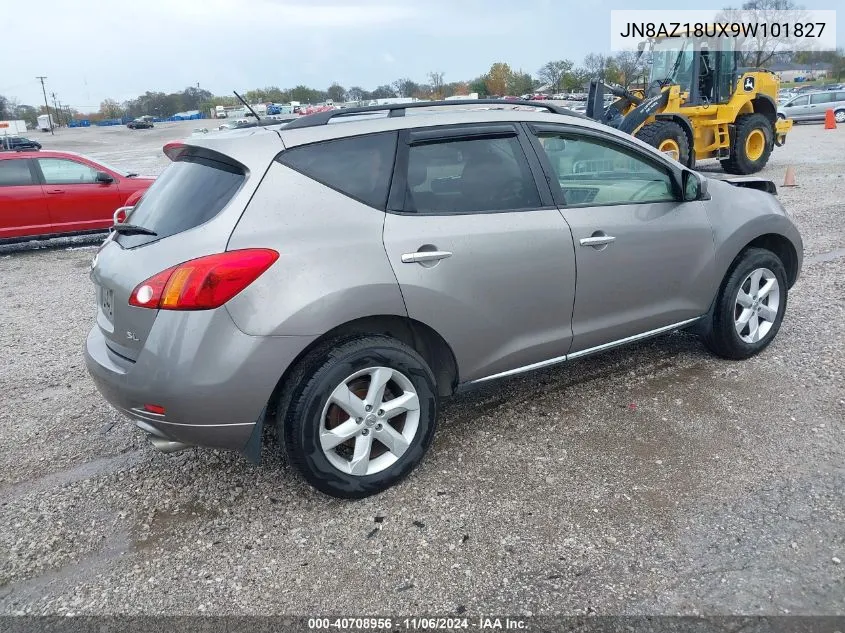 2009 Nissan Murano Sl VIN: JN8AZ18UX9W101827 Lot: 40708956