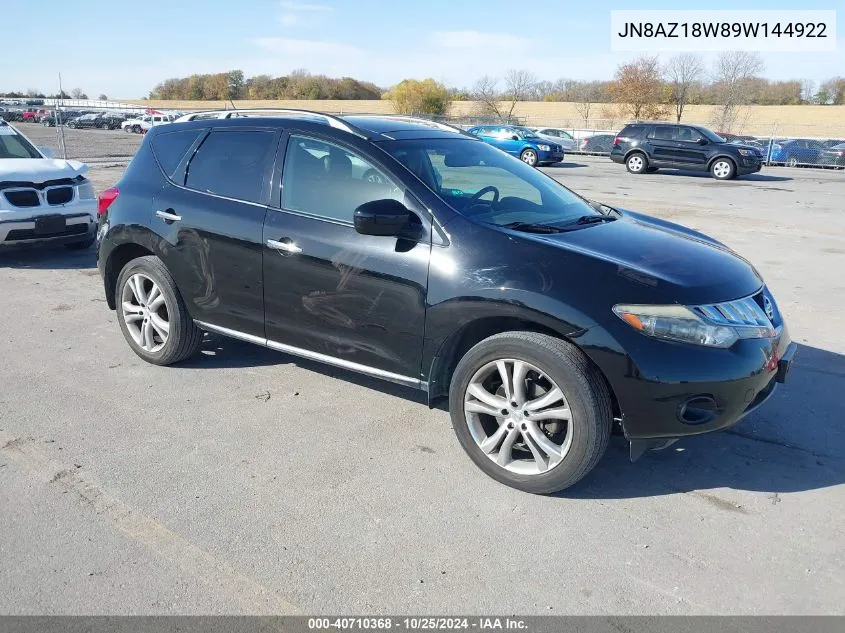 2009 Nissan Murano Le VIN: JN8AZ18W89W144922 Lot: 40710368