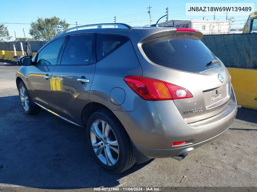 2009 Nissan Murano S/Sl/Le VIN: JN8AZ18W69W139489 Lot: 40727940