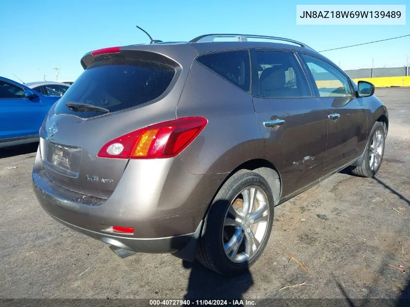 2009 Nissan Murano S/Sl/Le VIN: JN8AZ18W69W139489 Lot: 40727940