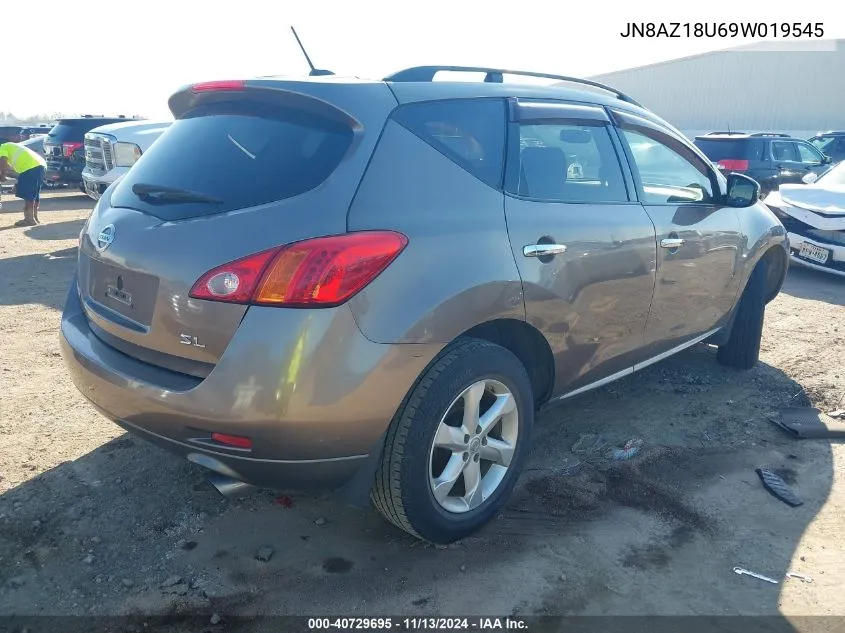 JN8AZ18U69W019545 2009 Nissan Murano Sl