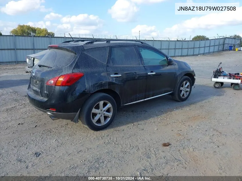 2009 Nissan Murano Sl VIN: JN8AZ18U79W027508 Lot: 40730735