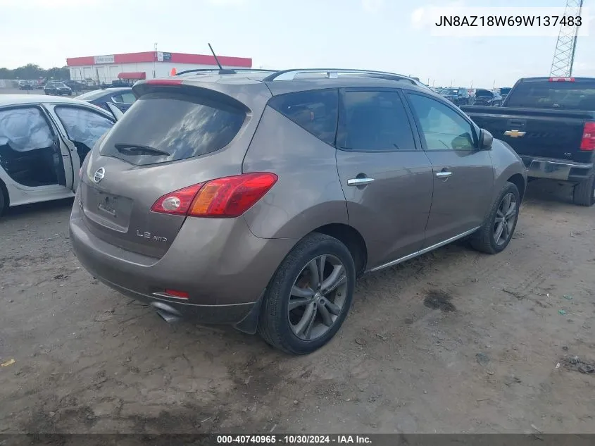 2009 Nissan Murano Le VIN: JN8AZ18W69W137483 Lot: 40740965