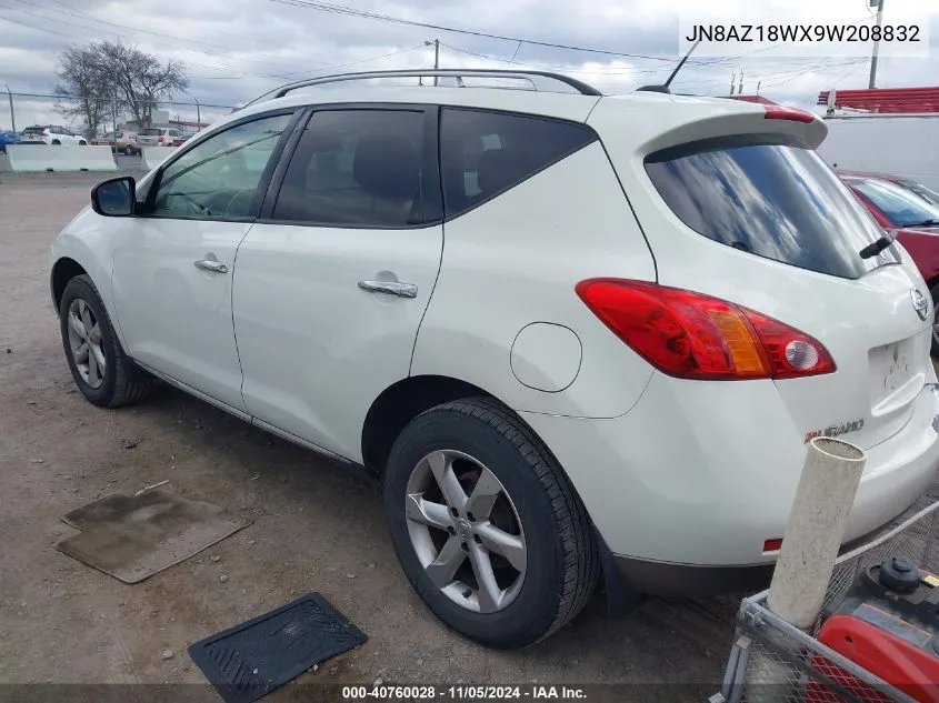 JN8AZ18WX9W208832 2009 Nissan Murano Sl