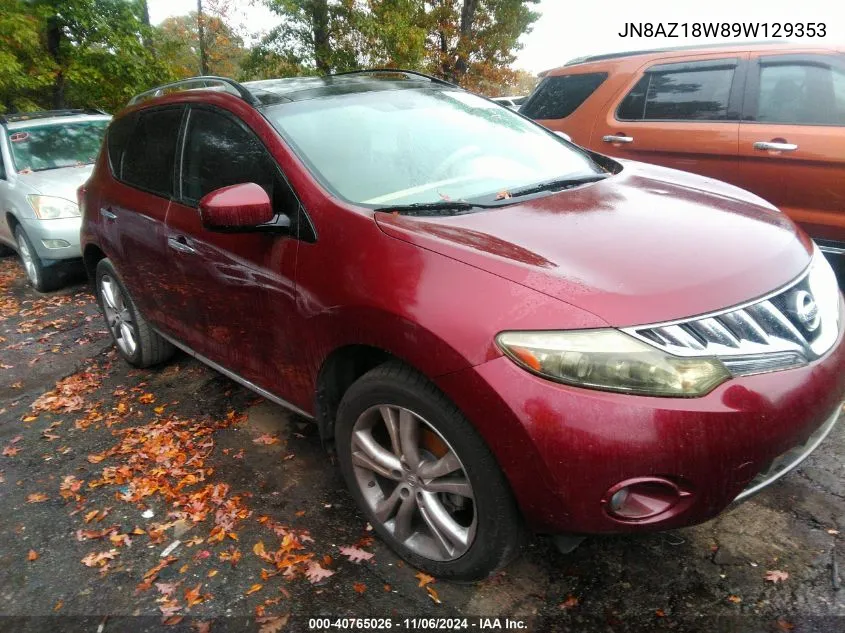 2009 Nissan Murano Le VIN: JN8AZ18W89W129353 Lot: 40765026