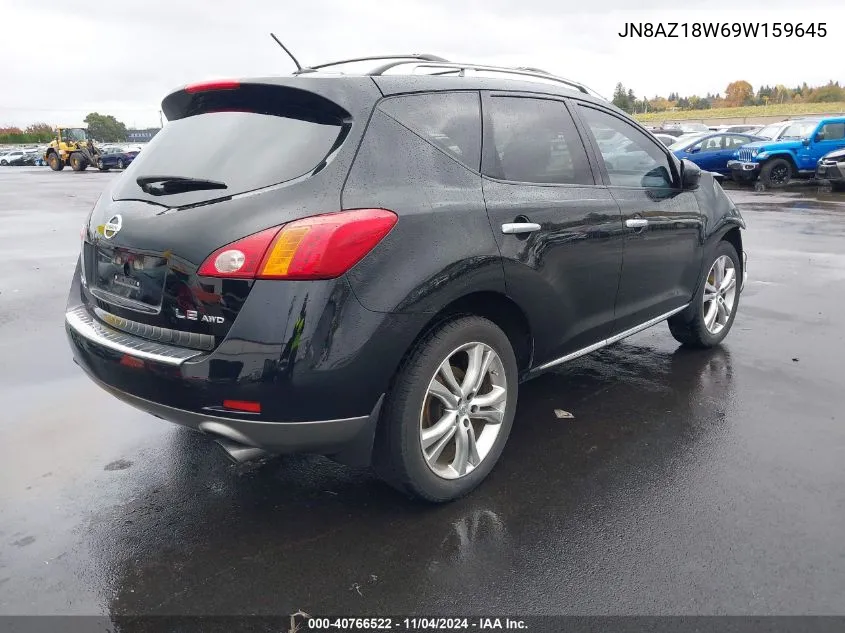 2009 Nissan Murano Le VIN: JN8AZ18W69W159645 Lot: 40766522