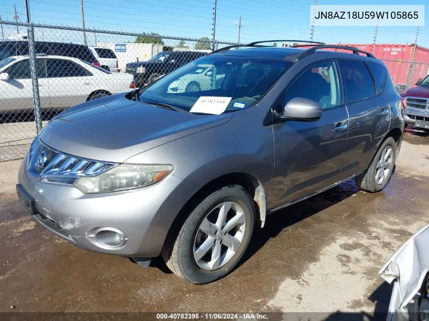 2009 Nissan Murano Sl VIN: JN8AZ18U59W105865 Lot: 40782395