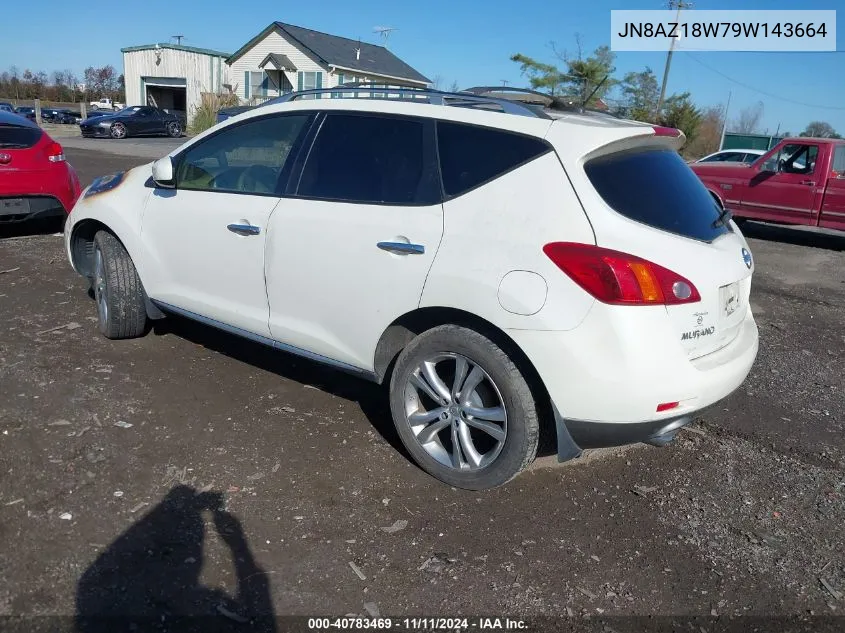 2009 Nissan Murano S/Sl/Le VIN: JN8AZ18W79W143664 Lot: 40783469