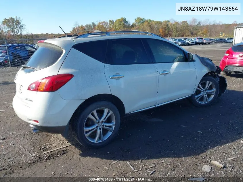 2009 Nissan Murano S/Sl/Le VIN: JN8AZ18W79W143664 Lot: 40783469