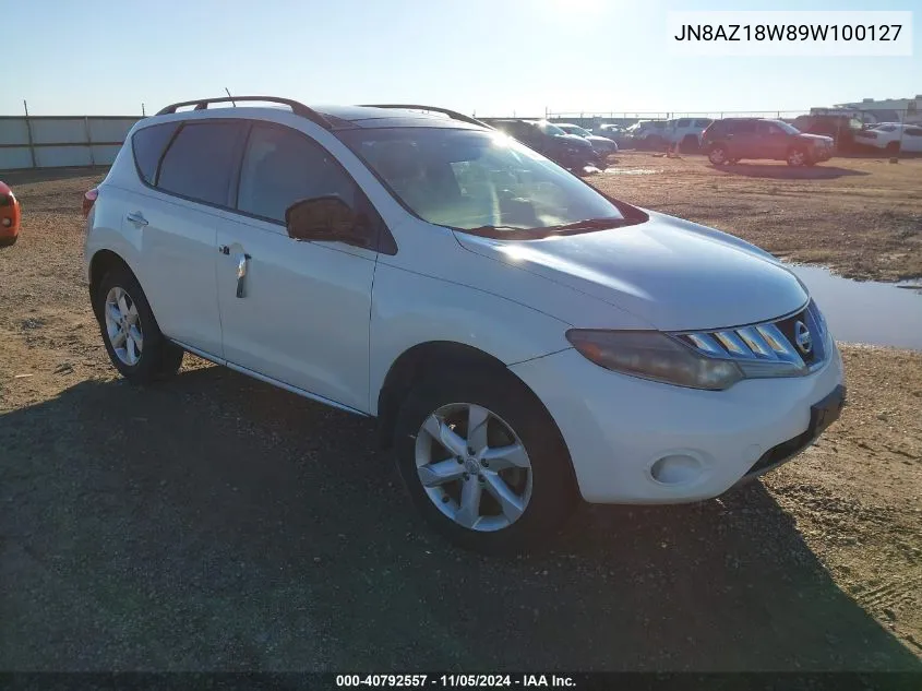 2009 Nissan Murano Sl VIN: JN8AZ18W89W100127 Lot: 40792557