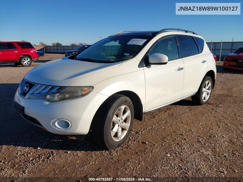 2009 Nissan Murano Sl VIN: JN8AZ18W89W100127 Lot: 40792557