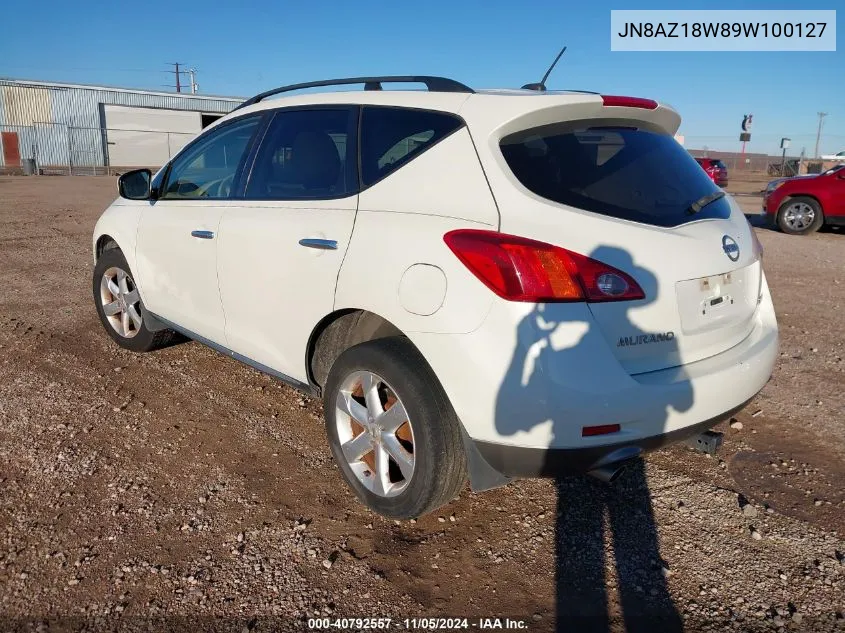 2009 Nissan Murano Sl VIN: JN8AZ18W89W100127 Lot: 40792557