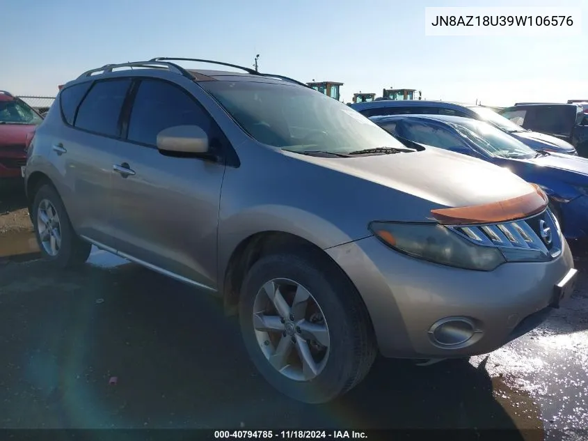 2009 Nissan Murano Sl VIN: JN8AZ18U39W106576 Lot: 40794785