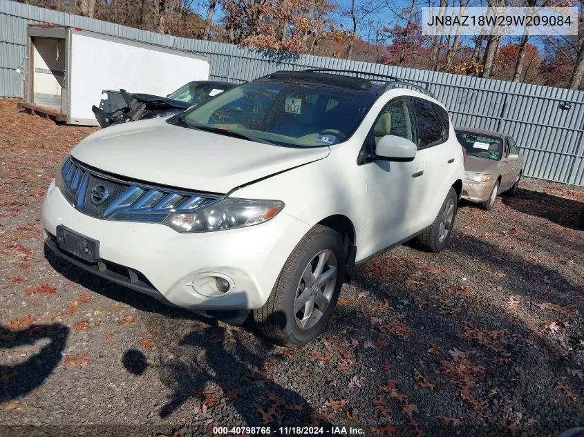 2009 Nissan Murano S/Sl/Le VIN: JN8AZ18W29W209084 Lot: 40798765