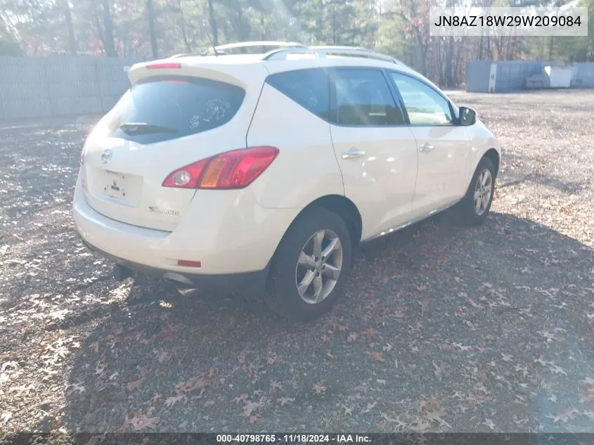 2009 Nissan Murano S/Sl/Le VIN: JN8AZ18W29W209084 Lot: 40798765