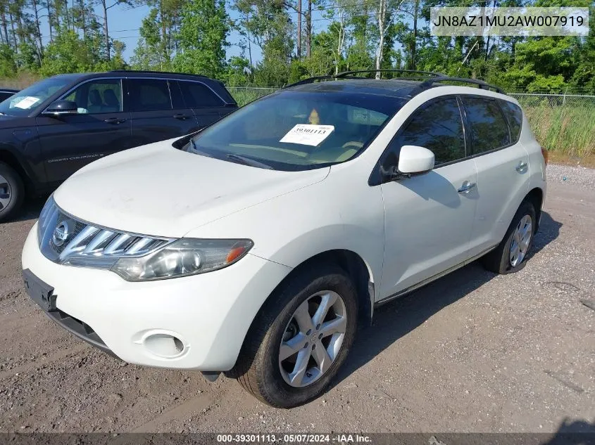 JN8AZ1MU2AW007919 2010 Nissan Murano Sl