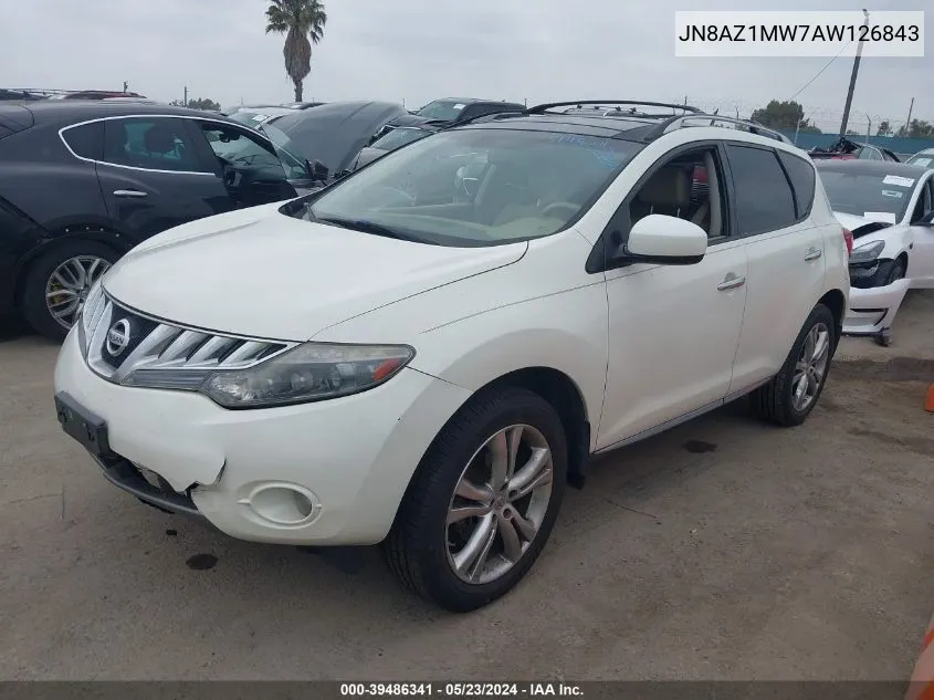 2010 Nissan Murano Le VIN: JN8AZ1MW7AW126843 Lot: 39486341