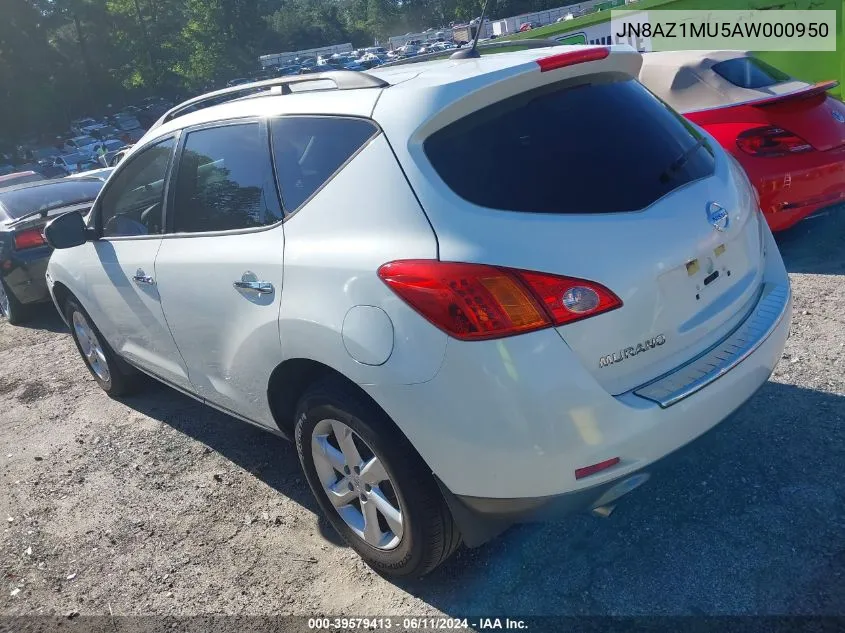 JN8AZ1MU5AW000950 2010 Nissan Murano Sl