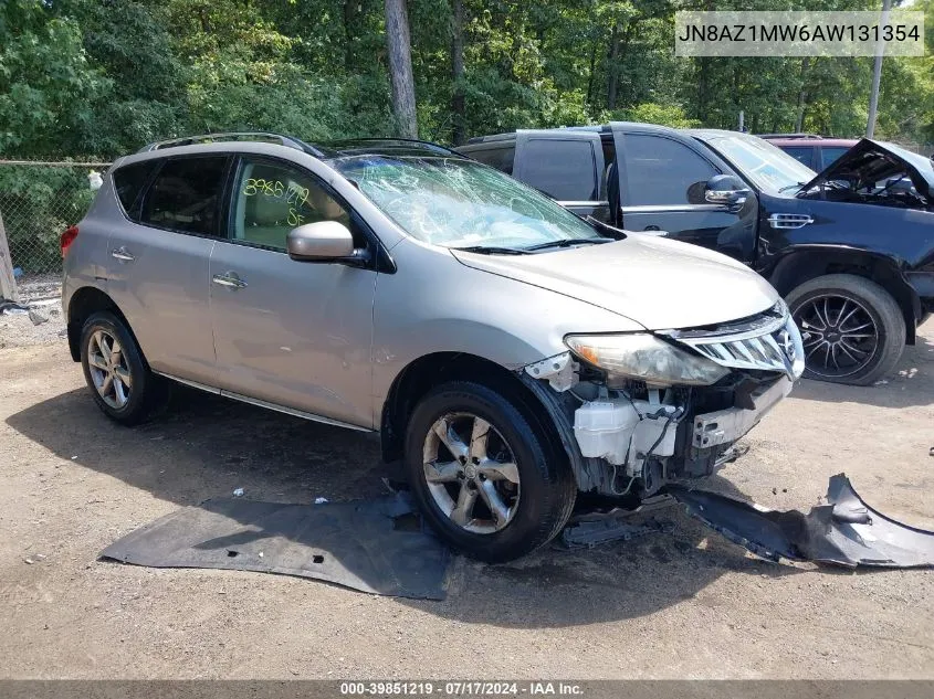 2010 Nissan Murano Sl VIN: JN8AZ1MW6AW131354 Lot: 39851219