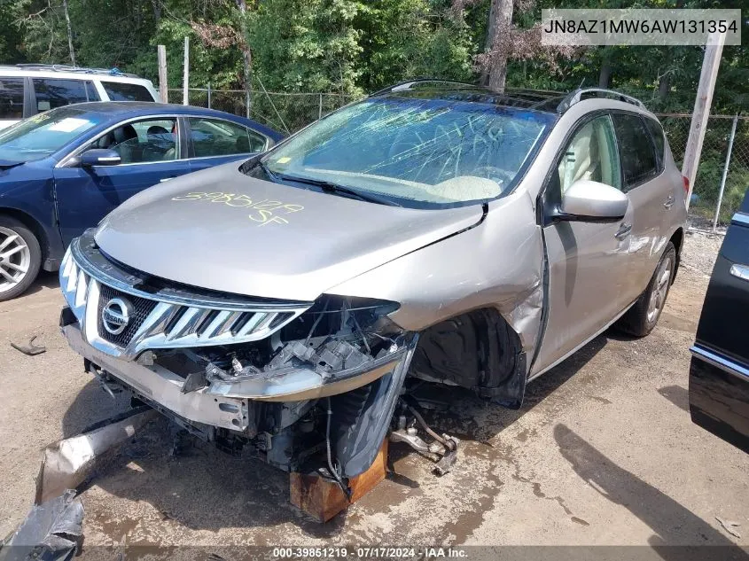 2010 Nissan Murano Sl VIN: JN8AZ1MW6AW131354 Lot: 39851219