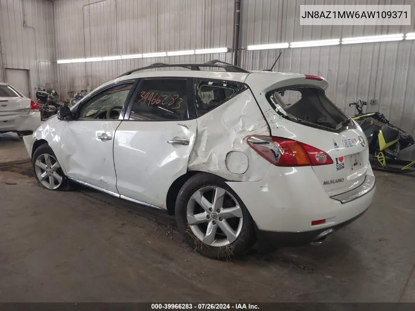 JN8AZ1MW6AW109371 2010 Nissan Murano Sl