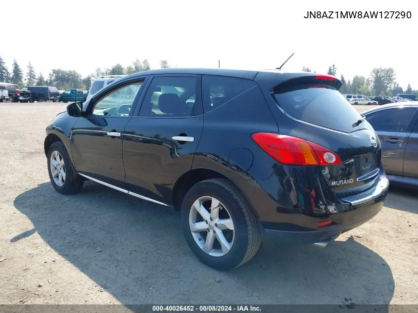 2010 Nissan Murano S VIN: JN8AZ1MW8AW127290 Lot: 40026452