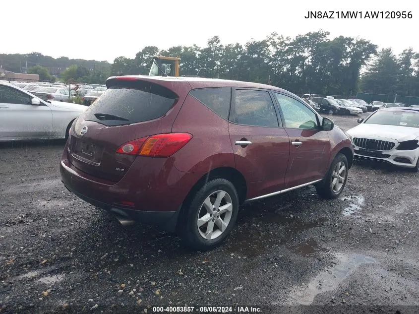 JN8AZ1MW1AW120956 2010 Nissan Murano S