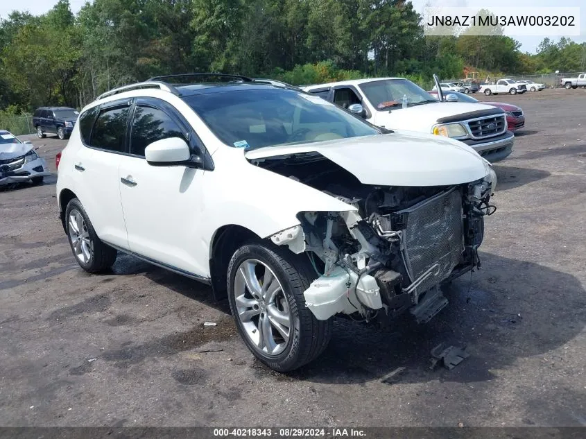 JN8AZ1MU3AW003202 2010 Nissan Murano Le