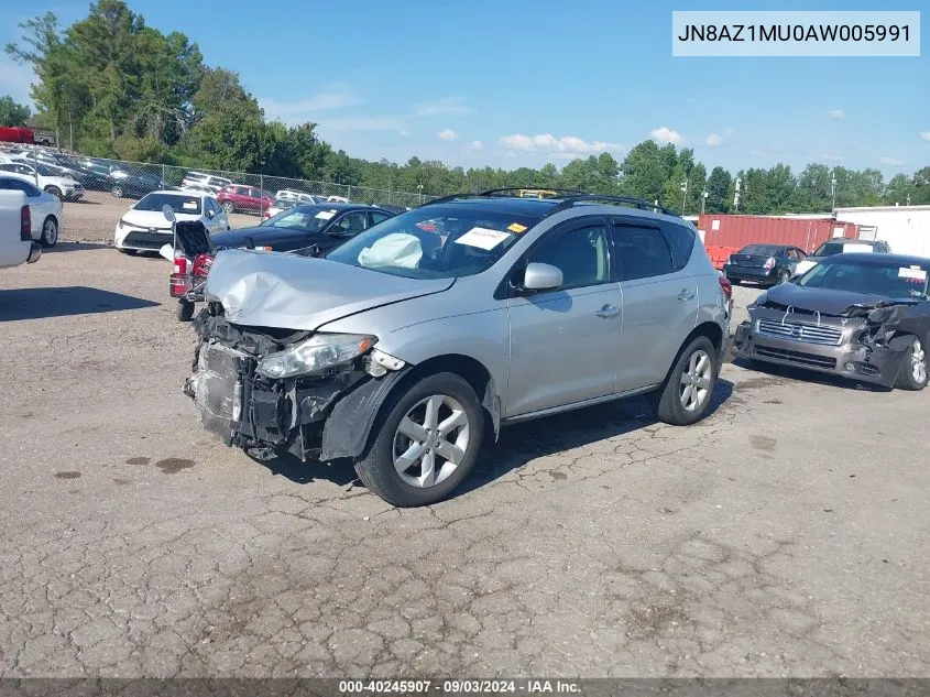 2010 Nissan Murano Sl VIN: JN8AZ1MU0AW005991 Lot: 40245907