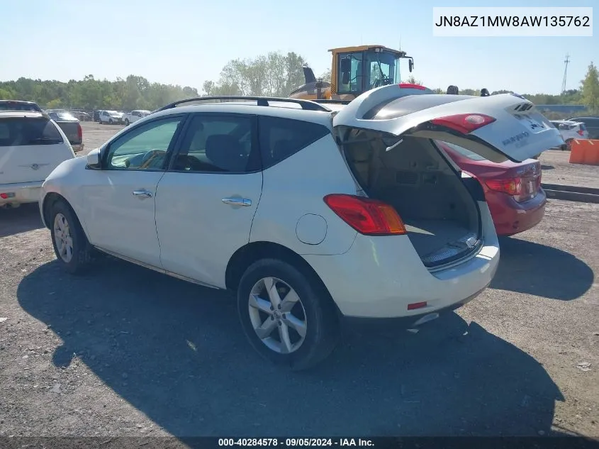 2010 Nissan Murano Sl VIN: JN8AZ1MW8AW135762 Lot: 40284578