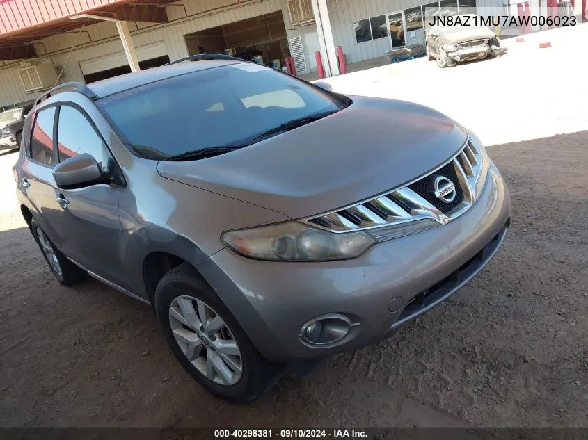 2010 Nissan Murano Sl VIN: JN8AZ1MU7AW006023 Lot: 40298381