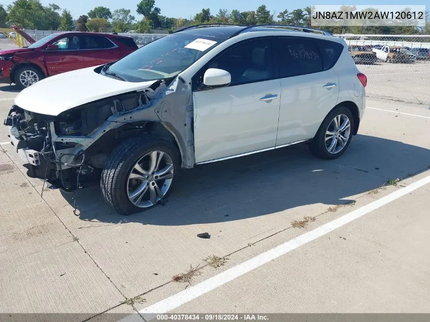 2010 Nissan Murano Le VIN: JN8AZ1MW2AW120612 Lot: 40378434