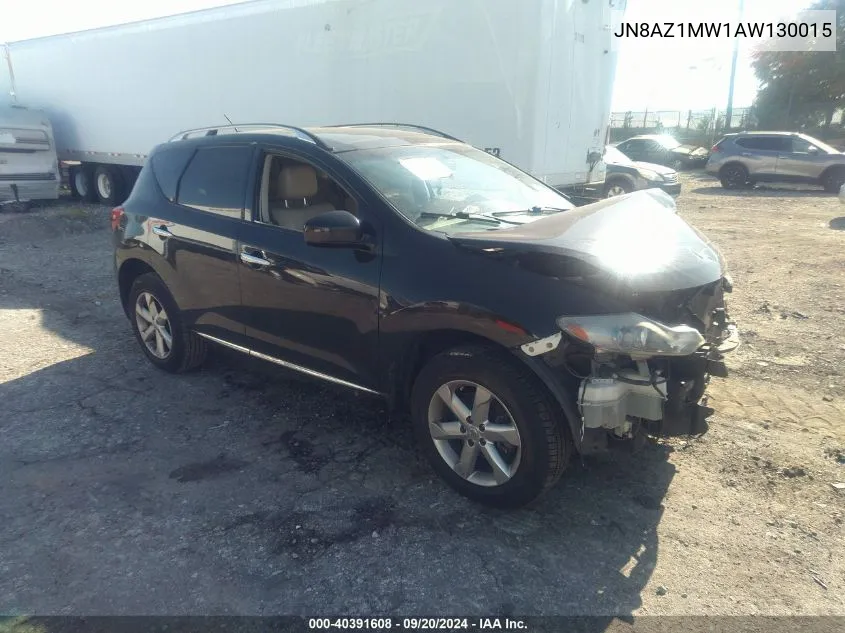 2010 Nissan Murano Sl VIN: JN8AZ1MW1AW130015 Lot: 40391608