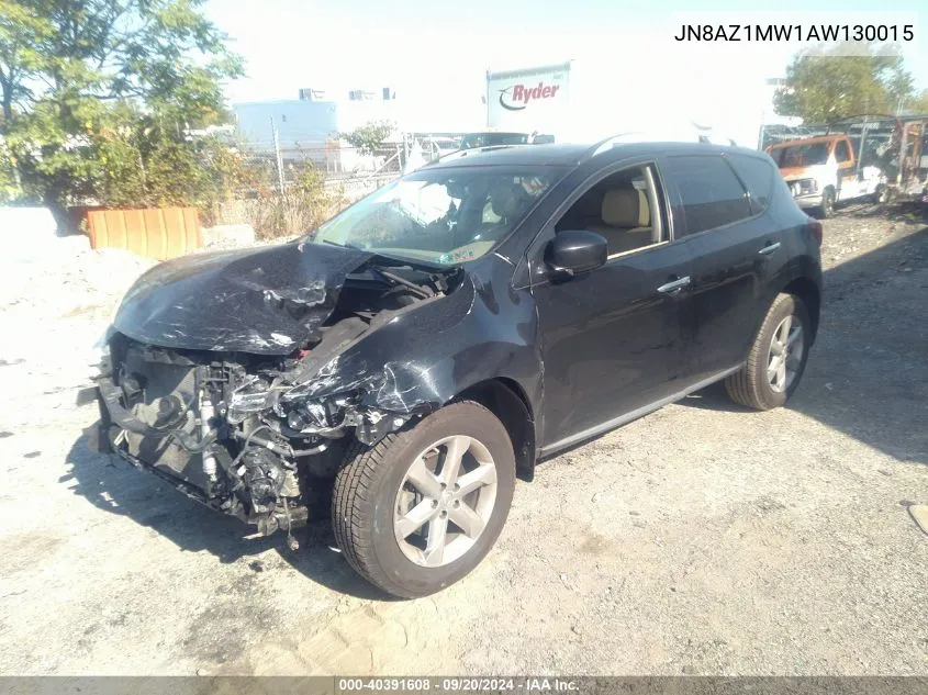 2010 Nissan Murano Sl VIN: JN8AZ1MW1AW130015 Lot: 40391608