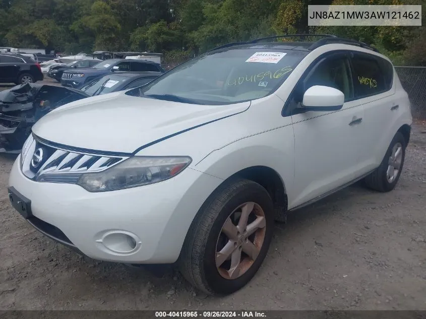 JN8AZ1MW3AW121462 2010 Nissan Murano Sl