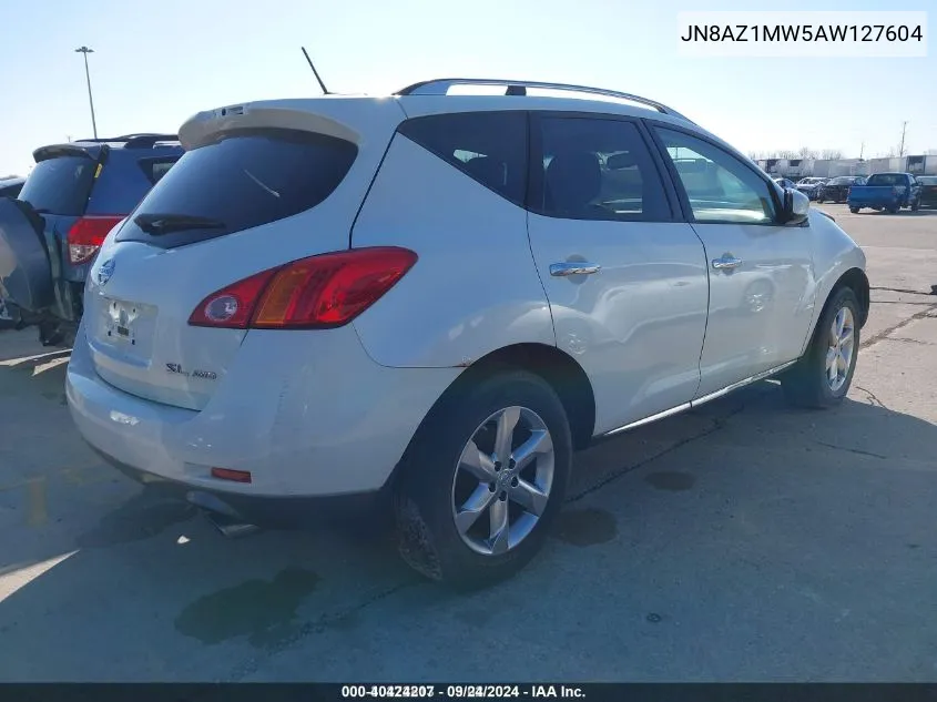 2010 Nissan Murano Sl VIN: JN8AZ1MW5AW127604 Lot: 40424207