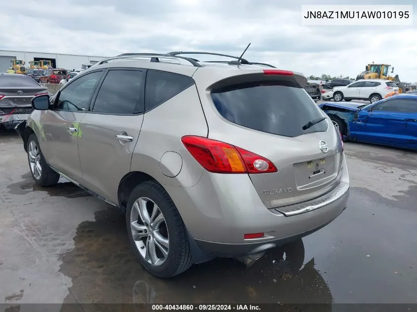 JN8AZ1MU1AW010195 2010 Nissan Murano Le