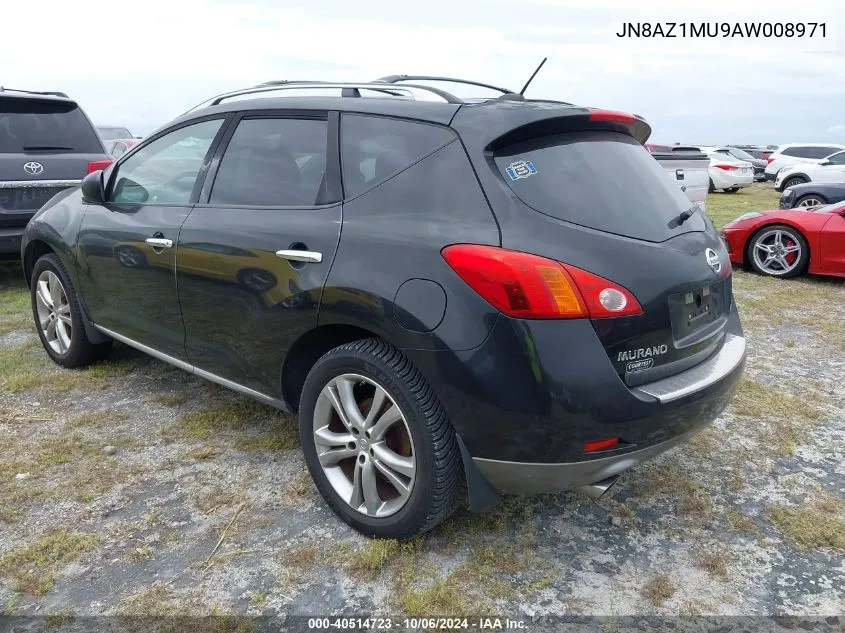 2010 Nissan Murano S/Sl/Le VIN: JN8AZ1MU9AW008971 Lot: 40514723