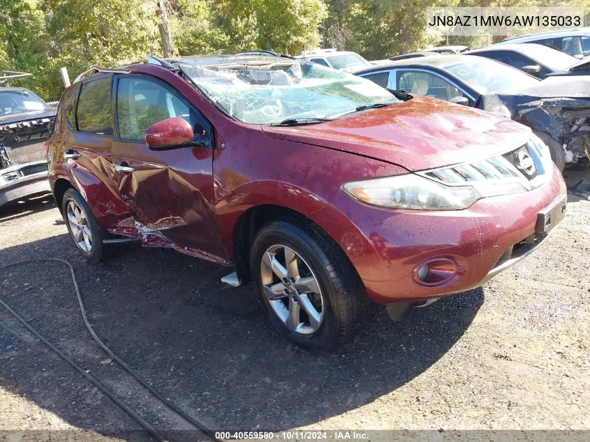 JN8AZ1MW6AW135033 2010 Nissan Murano S/Sl/Le