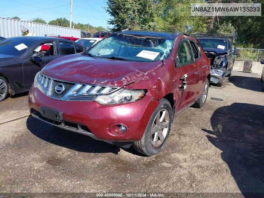 JN8AZ1MW6AW135033 2010 Nissan Murano S/Sl/Le