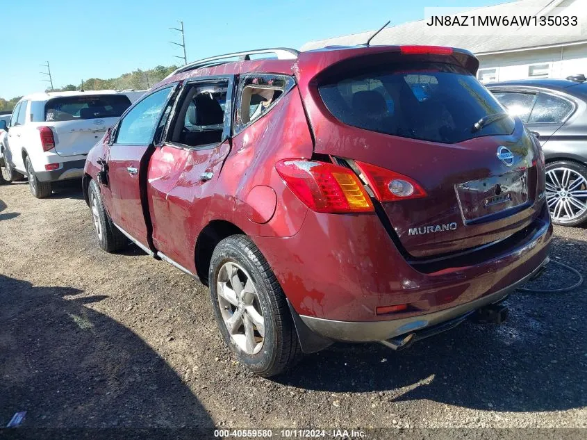 JN8AZ1MW6AW135033 2010 Nissan Murano S/Sl/Le