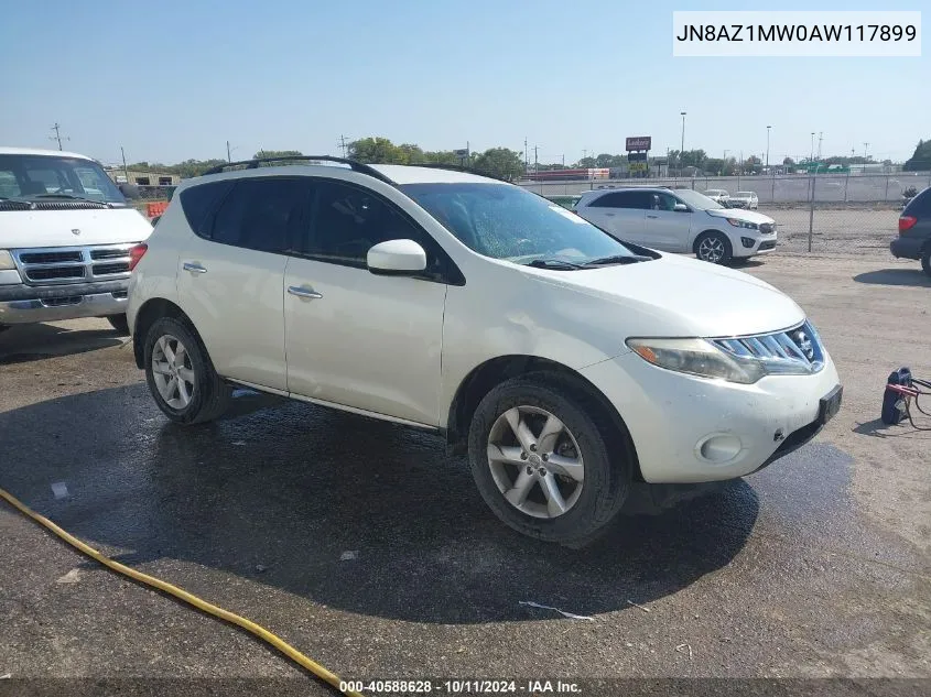 2010 Nissan Murano Sl VIN: JN8AZ1MW0AW117899 Lot: 40588628