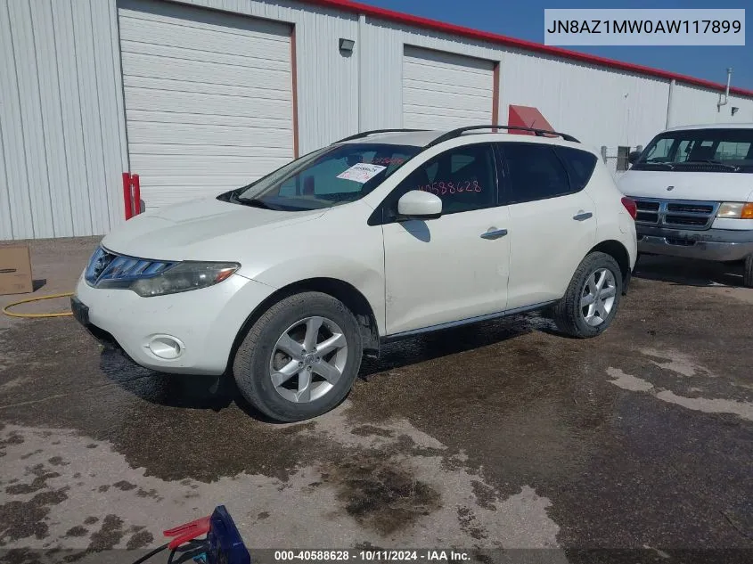 2010 Nissan Murano Sl VIN: JN8AZ1MW0AW117899 Lot: 40588628