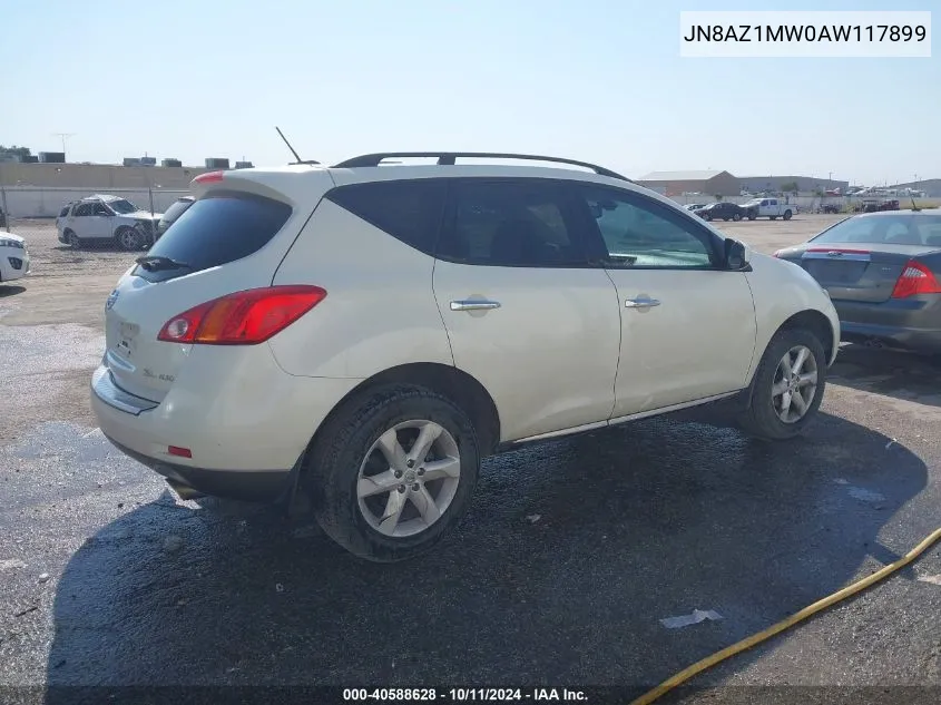 2010 Nissan Murano Sl VIN: JN8AZ1MW0AW117899 Lot: 40588628