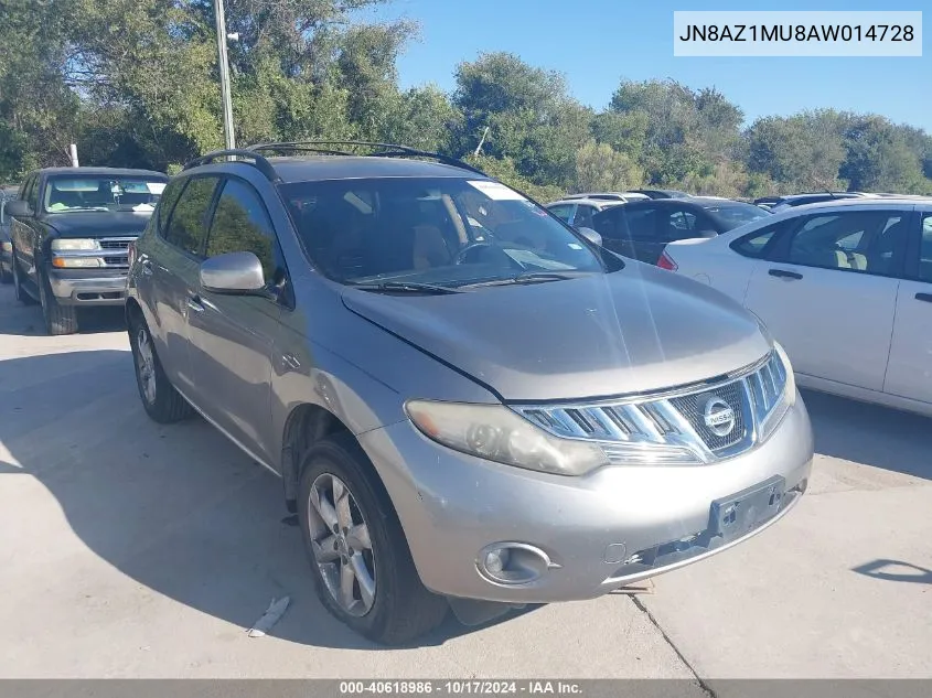 2010 Nissan Murano Sl VIN: JN8AZ1MU8AW014728 Lot: 40618986