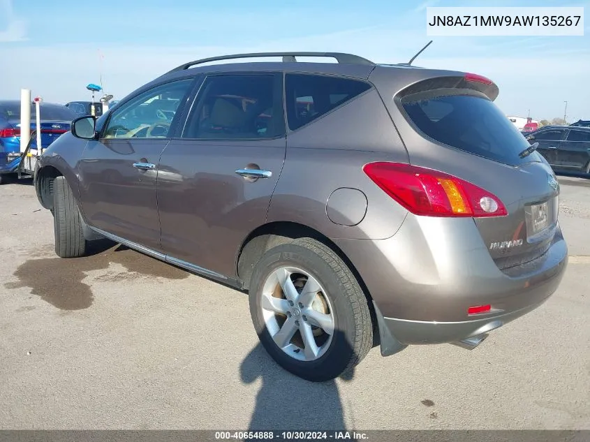 2010 Nissan Murano Sl VIN: JN8AZ1MW9AW135267 Lot: 40654888