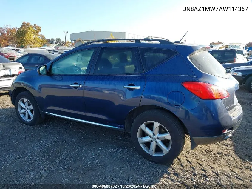 JN8AZ1MW7AW114367 2010 Nissan Murano Sl